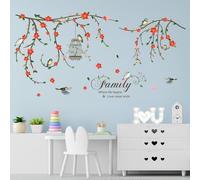 astylishome Wall Stickers for Bedrooms for Boys Garden Birds on Tree Branch Sticker Flying Bird Decals Removable Nursery Bedroom Living Room Art Home Decor Decoration 0510