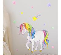 astylishome Wall Stickers Unicorn Sticker Peel and Stick Art Decal Animals Removable Repositionable Walls Decals Room Decor for Kids Bedroom Nursery Playroom 1101