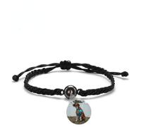 asu Custom Photo Projection Bracelet Personalized Circle Photo Projector Bracelet Adjustable I Love You Bracelet 100 Languages Couple Bracelet Gifts for Men Women (Black BK,One size)