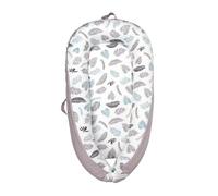 Asudaro 80cm x 50cm Baby Nest Pod for Newborn,Portable Baby Lounger for Newborns Detachable Breathable Cotton Soft Adjustable Baby Floor Seat for Travel - Feathers