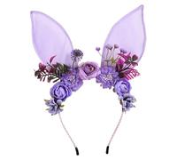 Asudaro Easter Bunny Ear Headband Sexy Lace Bunny Ears Headband Rabbit Lace Headband for Women Girls Kids Cosplay Costume Hair Accessories
