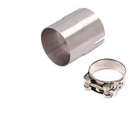 Asudaro Exhaust Adapter, Metal Motorcycle Exhaust Adapter 52mm to 51mm Exhaust Adapter Connector Stainless Steel Pipe Connector Reducer Muffler Connector