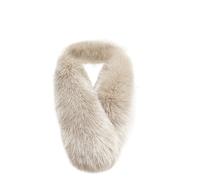 Asudaro Faux Fur Collar, Faux Fox Fur Scarf, Women's Winter Scarf, Warm Winter Fur Collar Scarf, 70cm x 13cm, Fur Collar, Apricot, One size