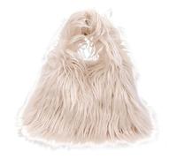 Asudaro Fluffy Winter Shoulder Bag, Plush Carry Bag, Cute Handbag, Women's Shoulder Bag, Made of Plush Faux Fur Shoulder Bag, Soft Fluffy Clutch Bag for Daily Travel, khaki, One Size