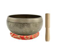 Asudaro Singing Bowls - Nepal Sanskrit Bowl Yoga Singing Bowl + Small Wooden Stick + Washer (Bowl Diameter 9.5 cm)
