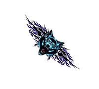 Asudaro Wolf Head Decal Sticker,Reflective Wolf Head Car Sticker Car Body Side Decoration Sticker Universal Decorative Car Stickers For Cars, Trucks, Body, Windows And Doors 50cmx18cm