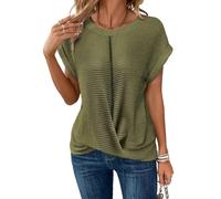 Asudaro Women's Loose Knitted Vest Plus Crochet Vest Sleeveless Mesh Detail Green
