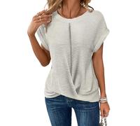 Asudaro Women's Loose Knitted Vest Plus Crochet Vest Sleeveless Mesh Detail White