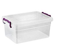 Asude 10L 20L 30L Plastic Storage Box Container Boxes Lid Handles Home Office (10L)