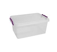 Asude Plastic Storage Box Boxes Lid Handles Food Container Home Kitchen Office Box UK, 7.5L