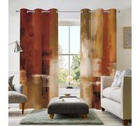 Asuexpect Burnt Orange Curtains 2 Panels Abstract Rust Curtain Room Darkening Grommet Window Treatments Modern Decorative for Bedroom Living Room, 42x63 Inches