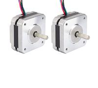 Asuinxurr 2X 4-Lead Nema 17 Stepper Motor 20Mm 1A 13Ncm(18.4Oz.in) 42 Motor Nema17 Stepper for DIY 3D Printer CNC