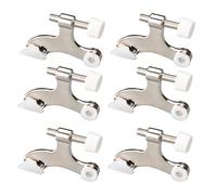 Asuinxurr 6Pcs Hinge Pin Nickel Color Door Stopper Adjustable Heavy Duty Hinge with Rubber Bumper to Reduce Damage Wall Dents