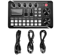 Asuinxurr Audio Mixer,Live Sound Card and Audio Interface with DJ Mixer Effects and Voice Changer,Podcast Production Studio