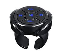 Asuinxurr Wireless Bluetooth Media Button Remote Controller Car Motorcycle Bike Steering Wheel Music Play Remote for Phone Tablet