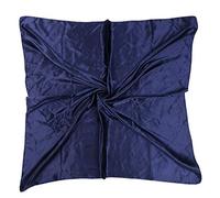 ASUITOFK 35" Womens Large Satin Square Scarf Silk Feeling Hair Wrapping Gift Headscarf Scarves, Navy, One Size