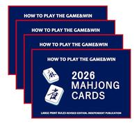 ASUIU Mahjong Guide Cards 2026 Revised Version, American Mahjong Score Cards, Large Print Easy to Read, Perfect for Game Nights & Parties