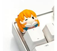 Asuka Langley Soryu Anime Cartoon Custom Keycap, Resin Cute 3D ESC Keycap Tab key, for Mechanical Cross Keyboard, Home Gaming Base Keycap Desk Decoration For Anime Fans