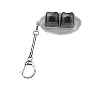 Asukohu 2-button mechanical keyboard switches tester, 2 clicky keychain, for voltage fighting and office decoration, oval key cap, toy