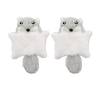 Asukohu 2 pieces Interaction Cat Plush Squirrel Teaser Toy for Active Hunting with Crinkle Paper Sound Entertainment Toy