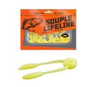 Asukohu 20pcs Tear-Resistant Fishing Lures Realistic Simulation Vibrant Colors Still Flowing Water Environments Soft Fishing Baits