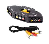 Asukohu 3Way Video Video Switches Video Splitter Box For Connecting 3Devices To Tvs With Video Cable Stereo Music Video Splitter Adapter Rcas Video Switches Box