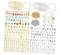 [Asukohu] 442 pieces supply includes gold silver letters and colorful pendants, suitable for creating unique gifts. Rust proof metal enchantment included
