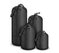 Asukohu 4Pcs Camera Case Drawstring Bag Vintage DSLR Camera Bag Soft Lens Case Gadget for Traveling Camera Bag Shockproof Digital Lens Case