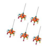 Asukohu 5lots Lovebird Activity Toy Parrots Shredders Toy Pet Bird Chewing For Beak Maintenance Bites Resistant Plastomer