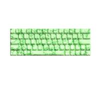 Asukohu 64/74Key Translucents Keycaps Jades Theme Side Print Baking Scatter For 60 80 61 64 68 75 Keyboards Side Print