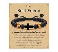 Asukohu Adjustable Leather Cord Crosses For Boys Christening First Communion Gifts Son Godson Grandson Nephew Crosses