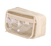 Asukohu Aesthetic Pencil Bag Simple Pencil Bag Pen Bag Large Capacity Pencil Case Back to School Supplies for Girls Large Capacity Case Simple Bag Aesthetic Bag, beige, Mass Beauty
