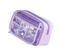 Asukohu Aesthetic Pencil Bag Simple Pencil Bag Pen Bag Large Capacity Pencil Case Back to School Supplies for Girls Large Capacity Case Simple Bag Aesthetic Bag, Purple, Mass Beauty