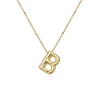 Asukohu Alloy Letter Necklace Fun Fashion Statement Necklace Alloy Texture Chain For Parties And Everyday Use Adjustable Collarbone Chain