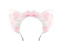 Asukohu Anime Cosplay Plush Headpiece Elastic Hair Band Animal Ears Design For Themed Event Daily Use Gothic Maid Cats Ear Hairband