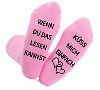 Asukohu Anniversary Middle Calf Cotton Socks With Nonslip German Letter For Couple Funny Sayings Kiss Novelty Antiskid Socks Wedding Gift