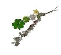 Asukohu Beautiful Keychain Lucky Charm Decoration Star Beautiful Strawberry Cabins Detail Phone Decorate, a, Four leaf stars