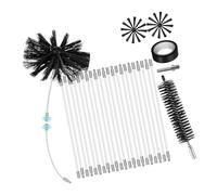 Asukohu Bendable Chimney Sweeper Set Flue Cleaner with Nylon Construction for Tight Space Includes Replacement Brush Head Flue Sweeping Brush