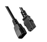 Asukohu C13 To C14 Extension Cable 250V 10A Fireproof PVC With Abrasion-Resistant Sleeve For Office Electronics Industrial IEC Power Cord PVC