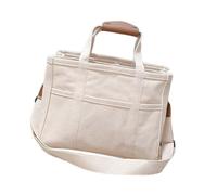 Asukohu Canvas Handbag Multiple Compartment Women Travel Shoulder Bags Crossbody Bag Large Capacity Mom Bag Soft Diaper Multiple Pockets Storage