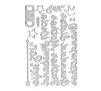 Asukohu Capital Letter Shape, Cut Stencils, Scrapbooking, Embossing Tool, Carbon Steel, Cutting Stamp for Card Making, Metal Storms