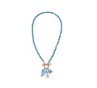 Asukohu Ceramic Pearl Fish Pendant Necklace Inspired From The Sea Life With Colourful Accents For Everyday Use Marine Inspired Necklace, one size, As described, As described