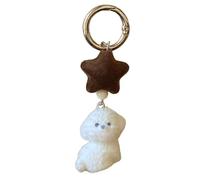 Asukohu Charm Plush Animal Key Jewellery with Star and Animal Designs Key Holder for Adding Styles to Keys and Accessories