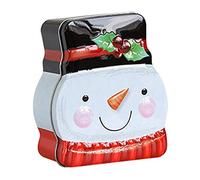 Asukohu Christmas Candy Jar Novelty Gift Tin Box Storage Bottle Party Holiday Ornament Sweet Chocolate Dispenser Container