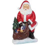 Asukohu Christmas Santa Claus Statues Decorative Christmas Figures Ornament for the Mantle Bookshelf or Table Decoration Santa Statues Table Decoration