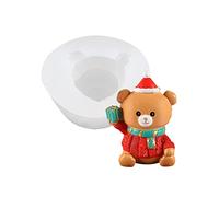 Asukohu Christmas Scented Candle Shape Snowman Christmas Tree Plaster Handmade Soap Cake Chocolate Moulds Resin Making Mould