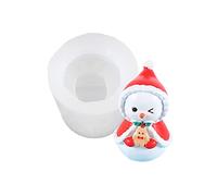 Asukohu Christmas Scented Candle Shape Snowman Christmas Tree Plaster Handmade Soap Cake Chocolate Moulds Resin Making Mould