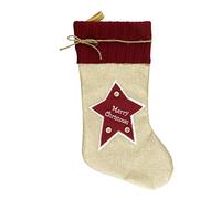 Asukohu Christmas Tree Hanging Ornaments Christmas Stocking Socks Gift Linen Candy Bags Fireplace Decoration Party Supplies