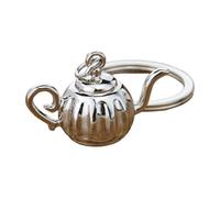 Asukohu Coffee Culture Symbolic Porta Filter Keyring Espresso Machine Accessories Accessory Bag Pendel Metal Texture Suitable for Gift Portable Coffee Grinder Keyring, Coffee Pot Silver, One Size