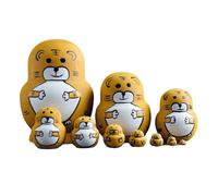 Asukohu Collectible Russian Nesting Dolls 10pcs Wood Matryoshka Dolls Set Theme Stacking Toy Handcraft Folk Arts Figure Handmade Craft Doll
